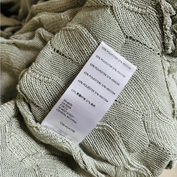 FREE PEOPLE Rare Rachel Cardi Ruffles & Bell Sleeve Knit Cardigan Sweater Medium - Picture 9 of 12